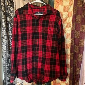 Banana Republic Red and Black Plaid Shirt